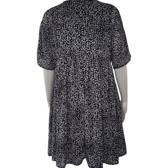 Umgee Black & White Short Sleeve Dress - Picture 7 of 12